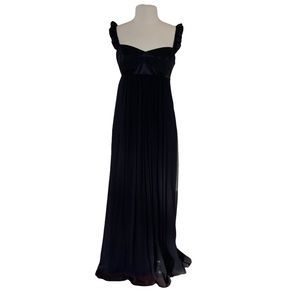 BCBGMAXAZRIA Black Silk maxi Dress,